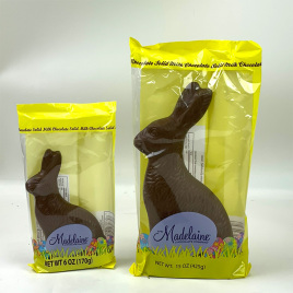 Small Solid Chocolate 6oz Easter Bunny