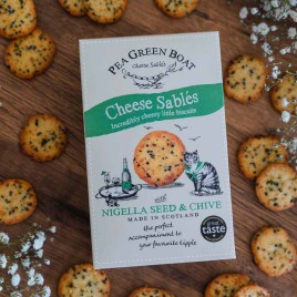 Pea Green Boat Cheese Sables Nigella Seed & Chive