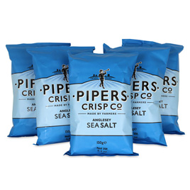 Pipers Crisps Sea Salt Chips 5.3oz (5-Pack)