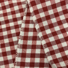 Traditional Gingham Picnic Throw- Red